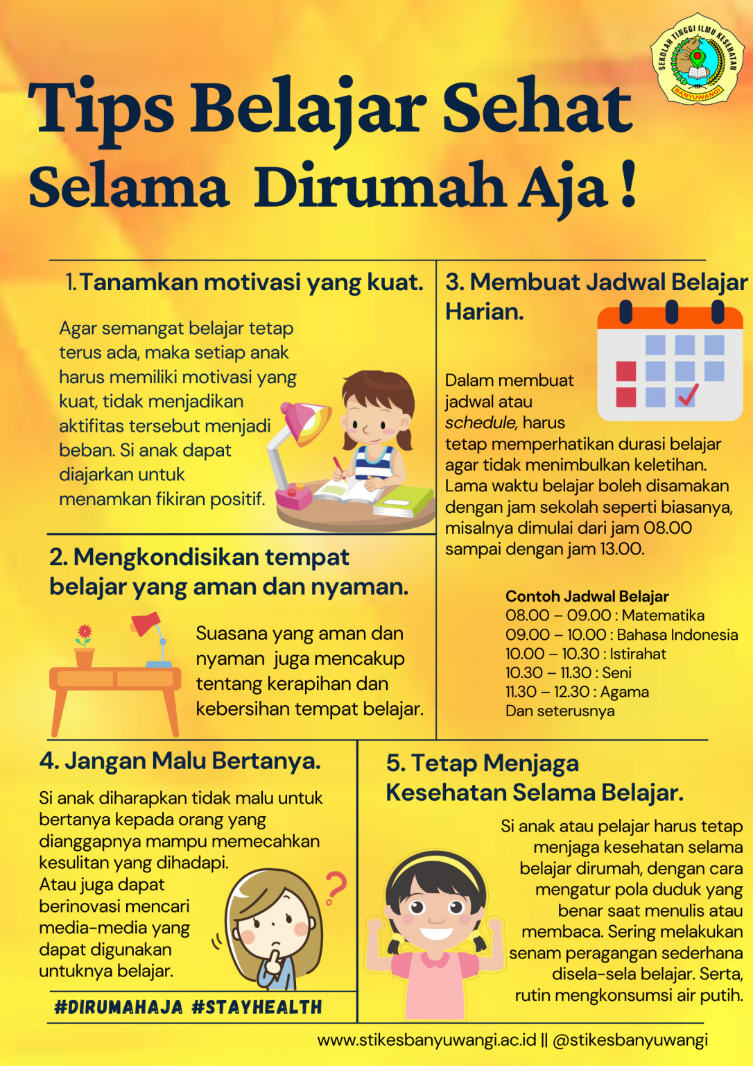 Tips Belajar Sehat Dirumah Selama Pandemi Covid  19  