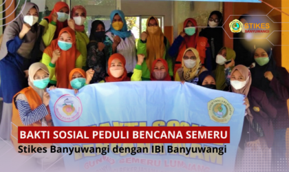 Stikes dan IBI Banyuwangi Gelar Bakti Sosial Peduli Bencana Semeru
