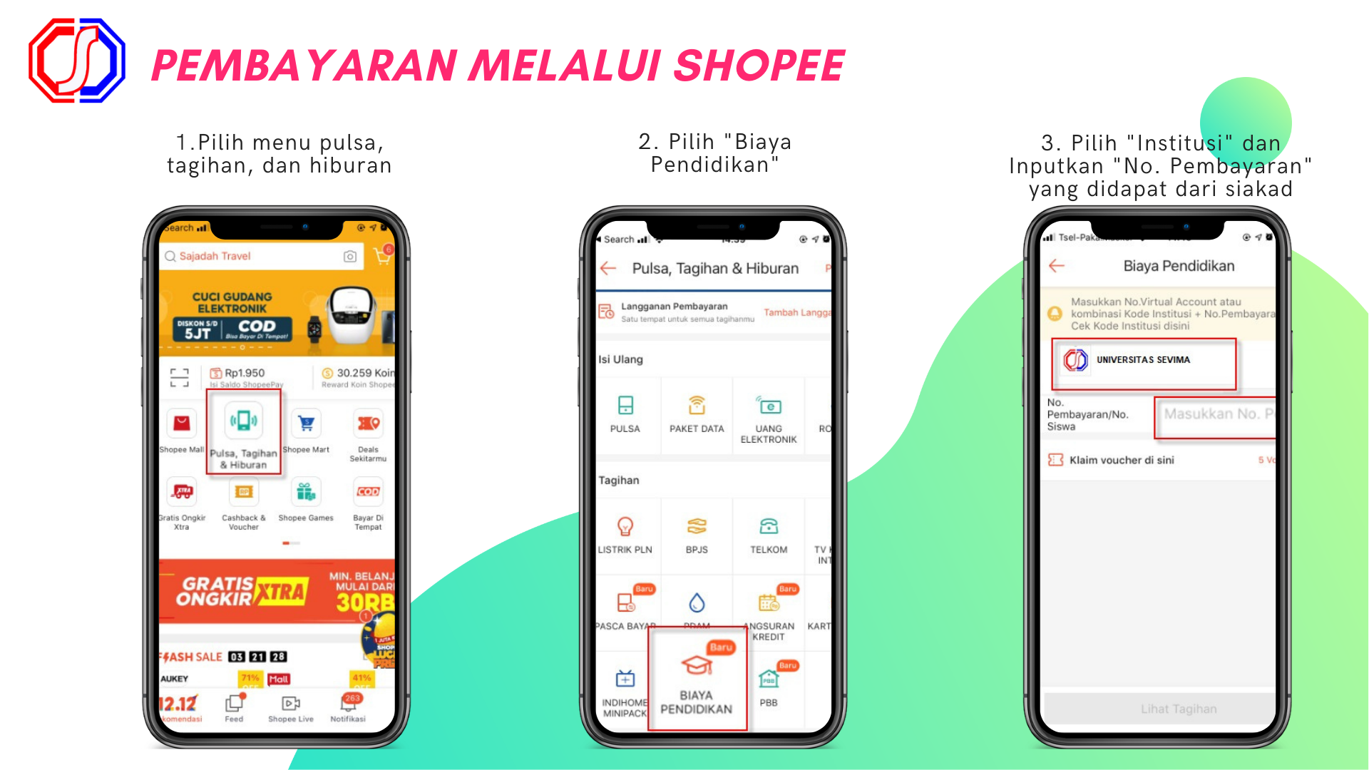 Melakukan pembayaran kuliah melalui Shopee